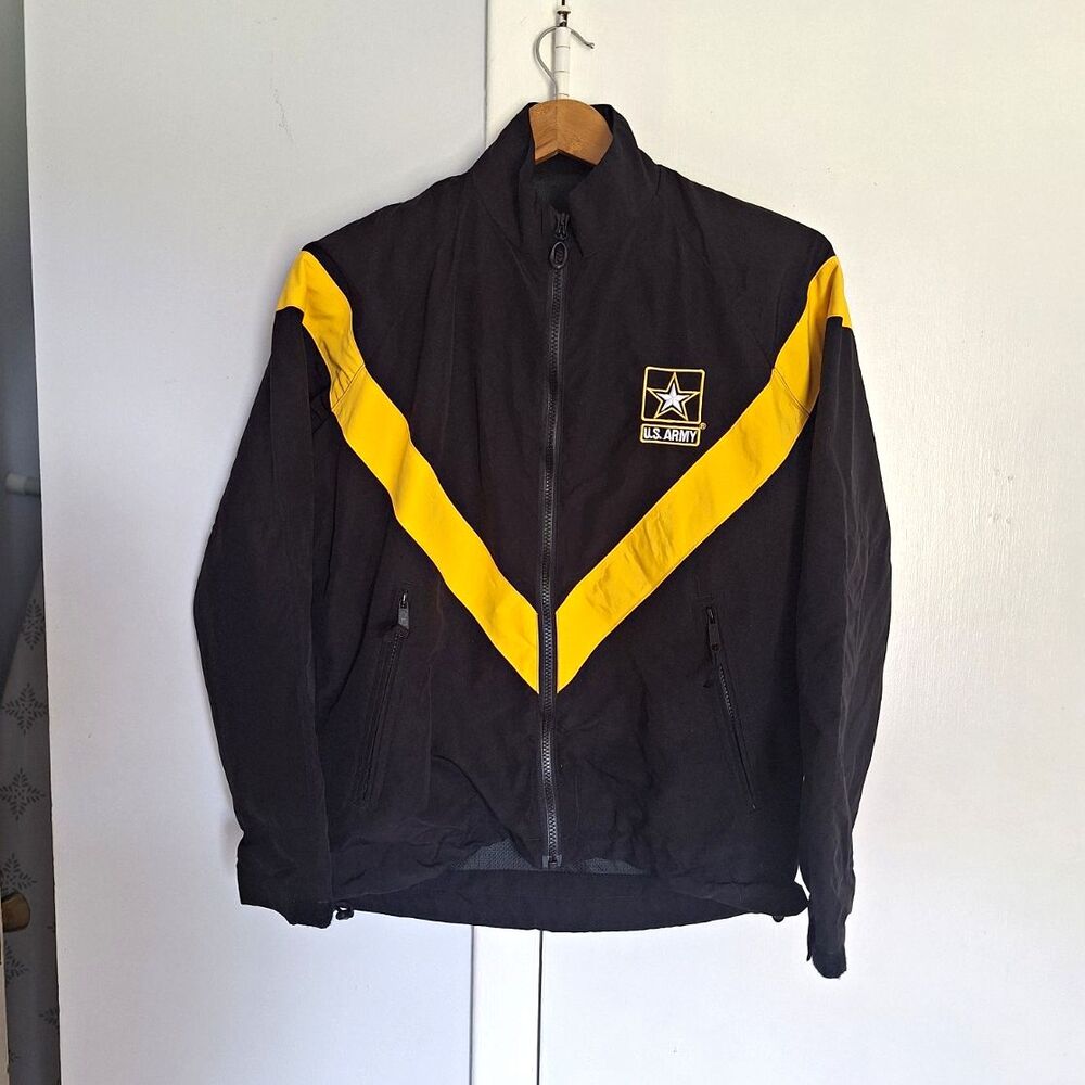 UNICOR U.S. Army APFU Physical Fitness Jacket Female Black/Yellow XS Short